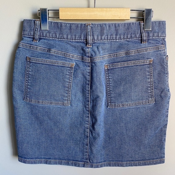 GAP Vintage Hip-Hugger Women's Blue Denim Jean Mini Skirt Stretch Size 8 - Picture 4 of 12